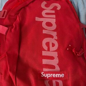 Large Supreme Mesh Backpack Streetwear - Red